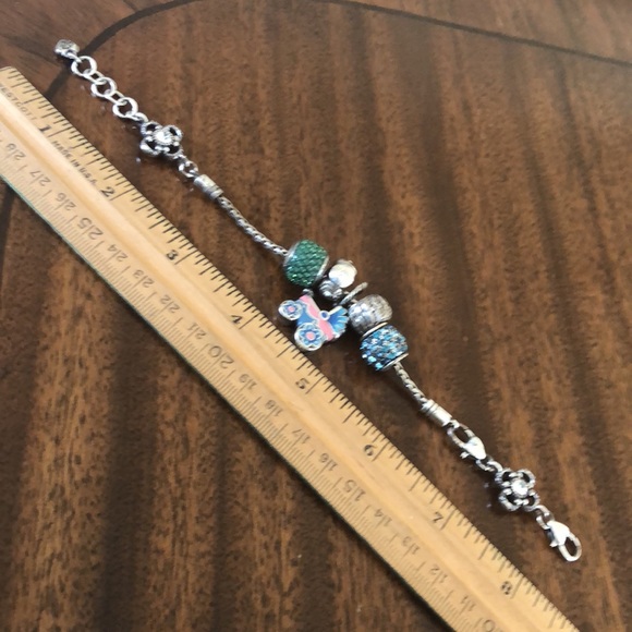 Brighton Flower Crystal Add-A-Bead charm bracelet. - Picture 8 of 13